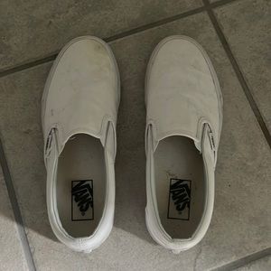 White Slip on Vans